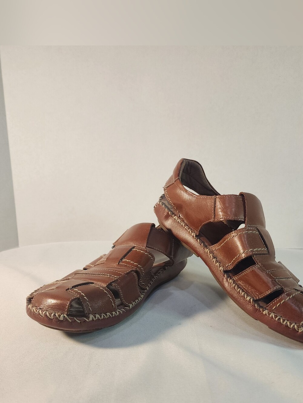 Men's FLORSHEIM Fisherman Comfort Sandals Brown Leather US Size 9